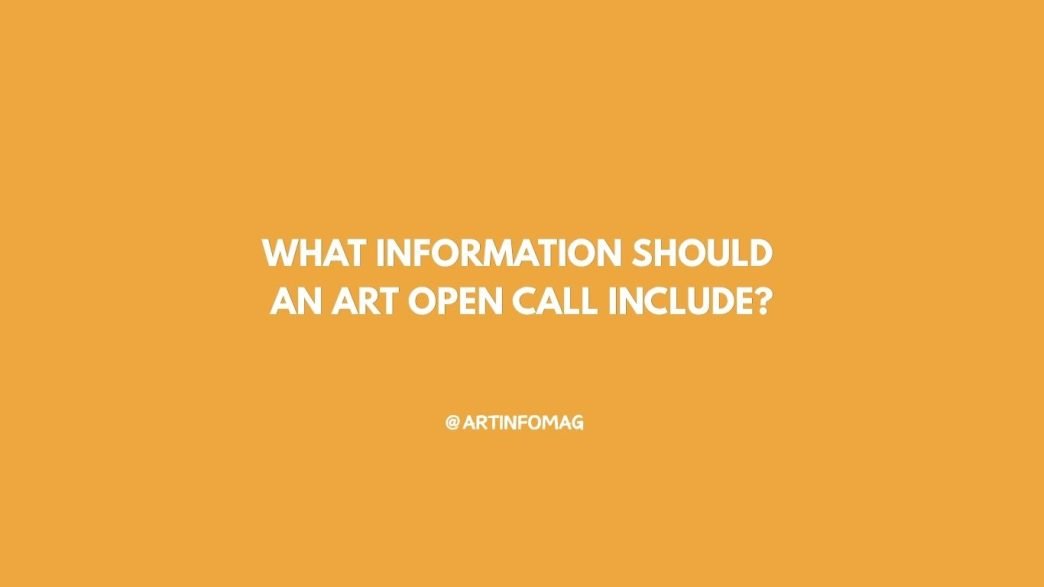 What Information Should an Art Open Call Include